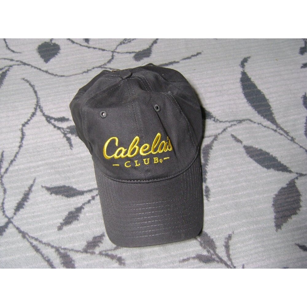Cabelas Club Hat Gray Adjustable Slide Closure Club Member Exclusive Cap